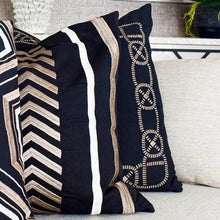 Load image into Gallery viewer, Bandhini Homewear Design Boat Knot Black Lounge Cushion 55 x 55cm | Accessories | app store dev @@ABC ///[option4] 十月五日 11:53 
