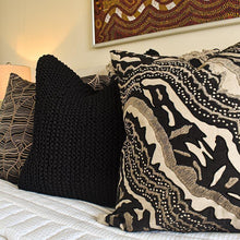 Load image into Gallery viewer, Bandhini Homewear Design Brahmin Moth Black Lounge Cushion | Accessories | app store dev @@ABC ///[option4] 十月五日 11:53 
