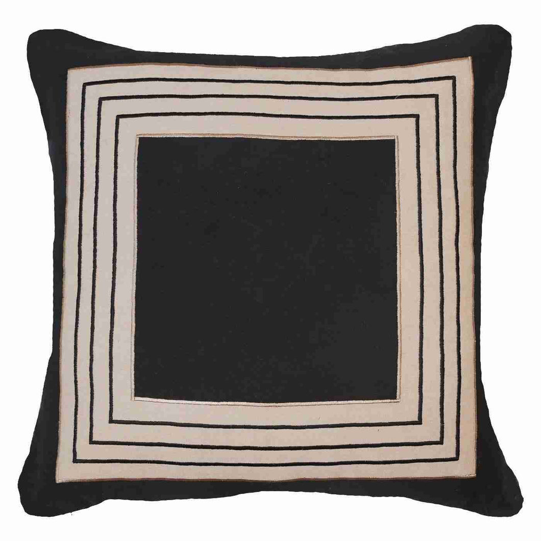Bandhini Homewear Design Braid Inner Panel Black Lounge Cushion 55 x 55 cm | Accessories | app store dev @@ABC ///[option4] 十月五日 11:53 