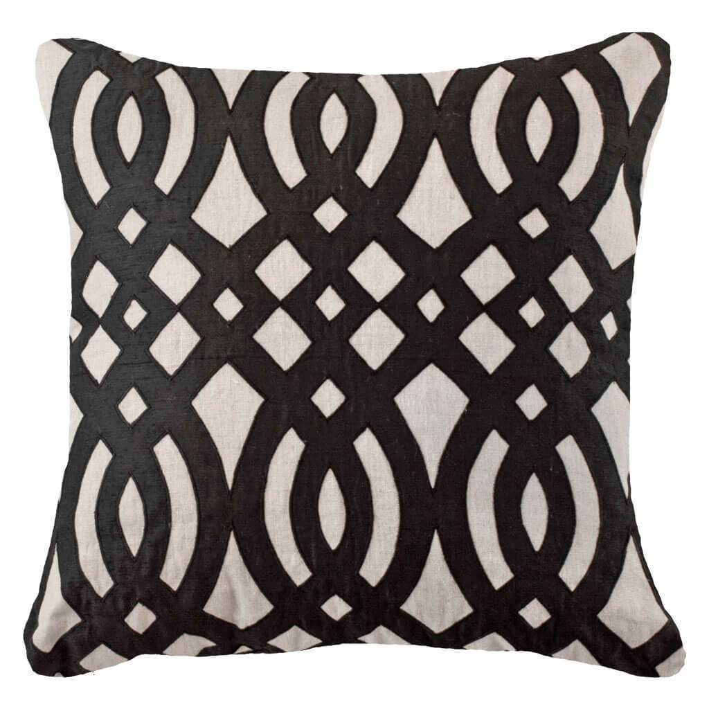 Bandhini Homewear Design Diamond Scroll Black Lounge Cushion 55 x 55 cm | Accessories | app store dev @@ABC ///[option4] 十月五日 11:53 