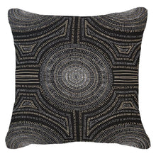 Load image into Gallery viewer, Bandhini Homewear Design Dreamtime Aboriginal Dot Black Lounge Cushion 55 x 55 cm | Accessories | app store dev @@ABC ///[option4] 十月五日 11:53 
