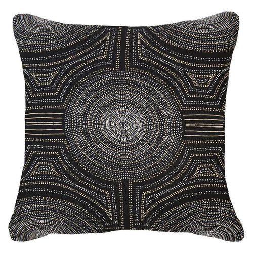 Bandhini Homewear Design Dreamtime Aboriginal Dot Black Lounge Cushion 55 x 55 cm | Accessories | app store dev @@ABC ///[option4] 十月五日 11:53 