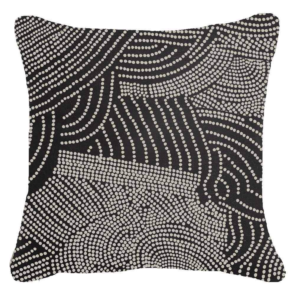 Bandhini Homewear Design Dreamtime Dots Black Lounge Cushion | Accessories | app store dev @@ABC ///[option4] 十月五日 11:53 