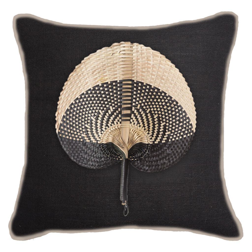 Bandhini Homewear Design Fan Black on Black Lounge Cushion 55x55cm | Accessories | app store dev @@ABC ///[option4] 十月五日 11:53 