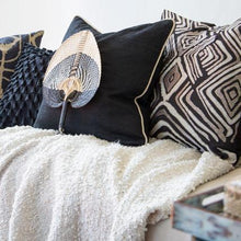 Load image into Gallery viewer, Bandhini Homewear Design Fan Black on Black Lounge Cushion 55x55cm | Accessories | app store dev @@ABC ///[option4] 十月五日 11:53 
