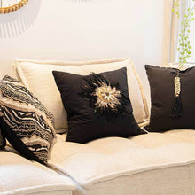 Load image into Gallery viewer, Bandhini Homewear Design Feather Shell Black Juju Black Lounge Cushion 55 x 55cm | Accessories | app store dev @@ABC ///[option4] 十月五日 11:53 
