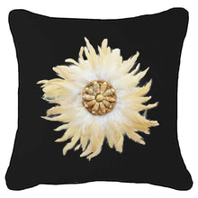Load image into Gallery viewer, Bandhini Homewear Design Feather Shell White Juju Black Lounge Cushion 55 x 55cm | Accessories | app store dev @@ABC ///[option4] 十月五日 11:53 
