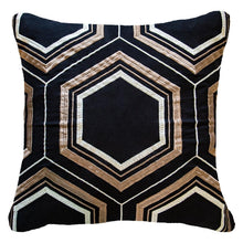 Load image into Gallery viewer, Bandhini Homewear Design Arrow Hexagon Black Lounge Cushion | Accessories | app store dev @@ABC Black/22 x 22//[option4] 十月五日 11:53 
