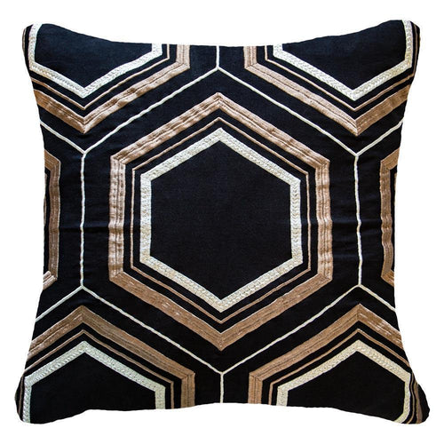 Bandhini Homewear Design Arrow Hexagon Black Lounge Cushion | Accessories | app store dev @@ABC Black/22 x 22//[option4] 十月五日 11:53 