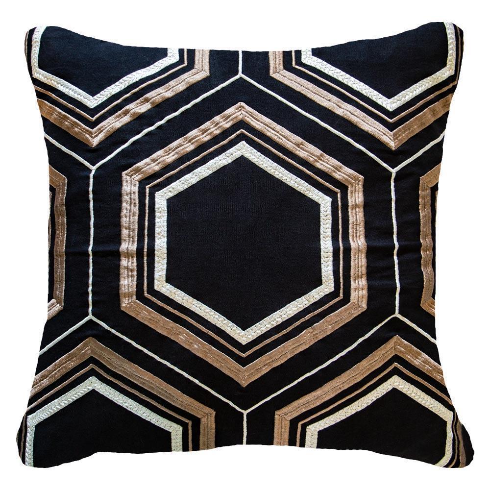Bandhini Homewear Design Arrow Hexagon Black Lounge Cushion | Accessories | app store dev @@ABC Black/22 x 22//[option4] 十月五日 11:53 