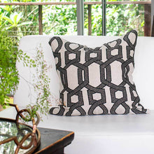 Load image into Gallery viewer, Bandhini Homewear Design Hexagon Scroll Black Lounge Cushion 55 x 55cm | Accessories | app store dev @@ABC ///[option4] 十月五日 11:53 
