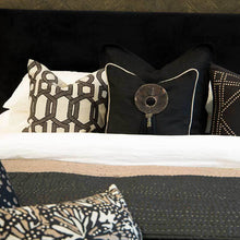 Load image into Gallery viewer, Bandhini Homewear Design Hexagon Scroll Black Lounge Cushion 55 x 55cm | Accessories | app store dev @@ABC ///[option4] 十月五日 11:53 
