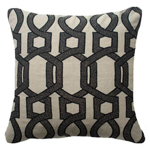 Load image into Gallery viewer, Bandhini Homewear Design Hexagon Scroll Black Lounge Cushion 55 x 55cm | Accessories | app store dev @@ABC ///[option4] 十月五日 11:53 
