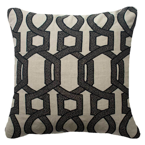 Bandhini Homewear Design Hexagon Scroll Black Lounge Cushion 55 x 55cm | Accessories | app store dev @@ABC ///[option4] 十月五日 11:53 