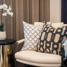 Load image into Gallery viewer, Bandhini Homewear Design Hexagon Scroll Black Lounge Cushion 55 x 55cm | Accessories | app store dev @@ABC ///[option4] 十月五日 11:53 
