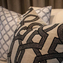 Load image into Gallery viewer, Bandhini Homewear Design Hexagon Scroll Black Lounge Cushion 55 x 55cm | Accessories | app store dev @@ABC ///[option4] 十月五日 11:53 
