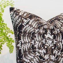 Load image into Gallery viewer, Bandhini Homewear Design Brahmin Moth Screenprint Chocolate Cushion | Accessories | app store dev @@ABC ///[option4] 十月五日 11:53 
