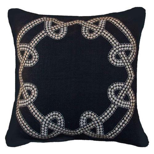 Bandhini Homewear Design Dot Chain Knot Black Lounge Cushion 55x55cm | Accessories | app store dev @@ABC ///[option4] 十月五日 11:53 
