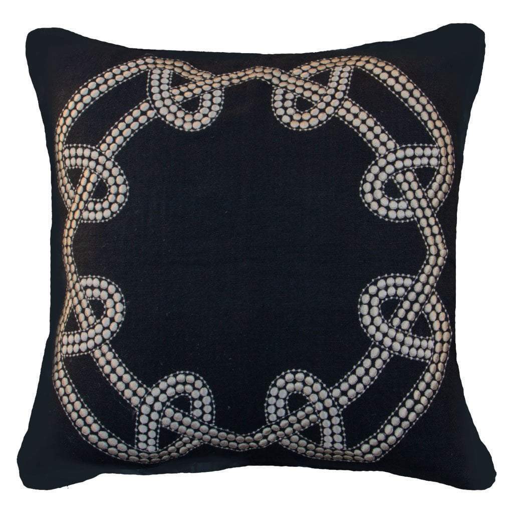 Bandhini Homewear Design Dot Chain Knot Black Lounge Cushion 55x55cm | Accessories | app store dev @@ABC ///[option4] 十月五日 11:53 