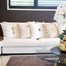 Load image into Gallery viewer, Bandhini Homewear Design Horse Bit White Lounge Cushion 55x55cm | Accessories | app store dev @@ABC ///[option4] 十月五日 11:53 
