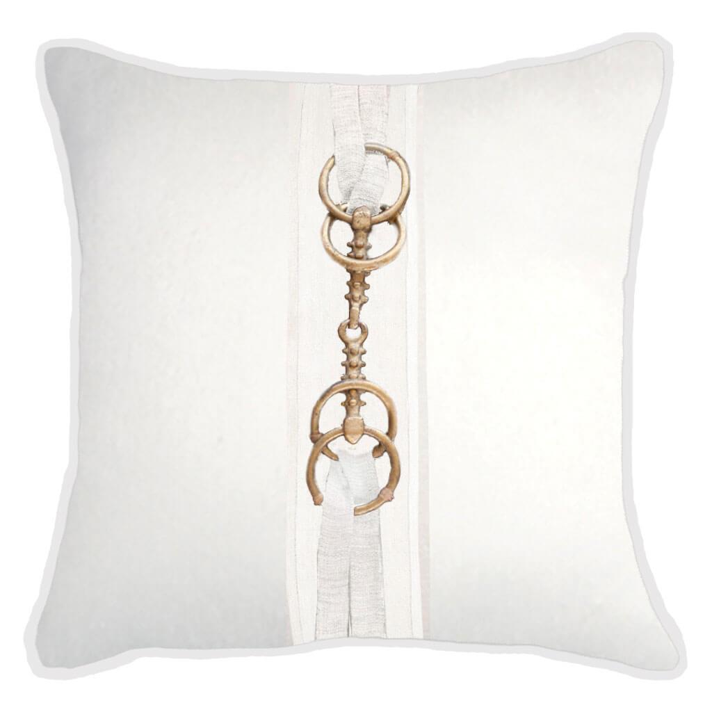 Bandhini Homewear Design Horse Bit White Lounge Cushion 55x55cm | Accessories | app store dev @@ABC ///[option4] 十月五日 11:53 