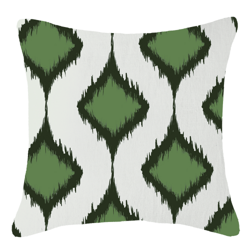 Bandhini Homewear Design Inner Ikat Cluster Green Lounge Cushion 55 x 55 cm | Accessories | app store dev @@ABC ///[option4] 十月五日 11:53 
