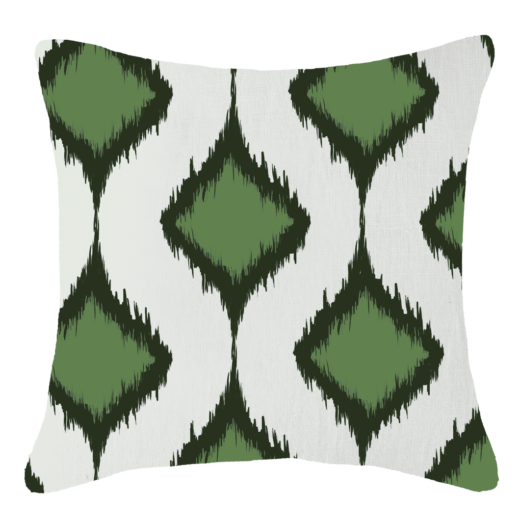 Bandhini Homewear Design Inner Ikat Cluster Green Lounge Cushion 55 x 55 cm | Accessories | app store dev @@ABC ///[option4] 十月五日 11:53 