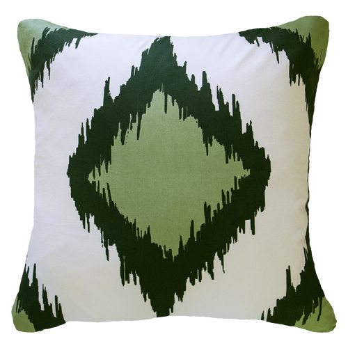 Bandhini Homewear Design Inner Ikat Solitaire Green Lounge Cushion 55 x 55 cm | Accessories | app store dev @@ABC ///[option4] 十月五日 11:53 