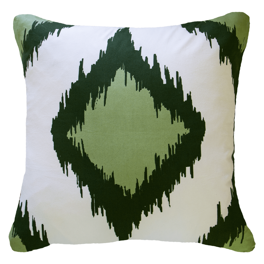 Bandhini Homewear Design Inner Ikat Solitaire Green Lounge Cushion 55 x 55 cm | Accessories | app store dev @@ABC ///[option4] 十月五日 11:53 