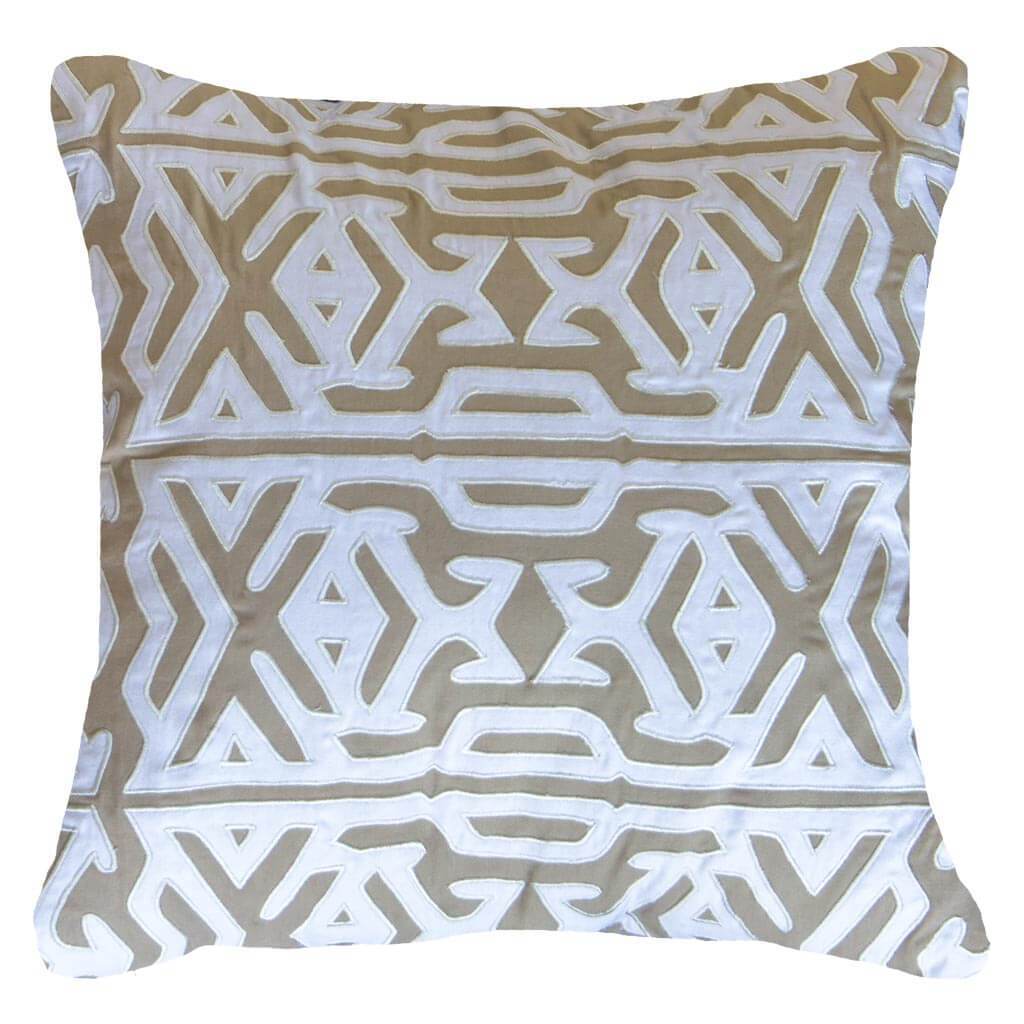 Bandhini Homewear Design Arrow Applique Natural Lounge Cushion 55 x 55 cm | Accessories | app store dev @@ABC ///[option4] 十月五日 11:53 