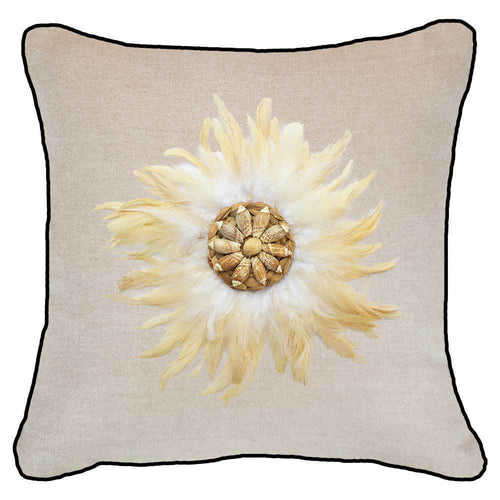 Bandhini Homewear Design Feather Shell White Juju Natural Lounge Cushion 55 x 55 cm | Accessories | app store dev @@ABC ///[option4] 十月五日 11:53 