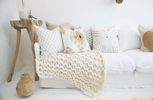 Load image into Gallery viewer, Bandhini Homewear Design Interlaced Natural Lounge Cushion 55x55cm | Accessories | app store dev @@ABC ///[option4] 十月五日 11:53 
