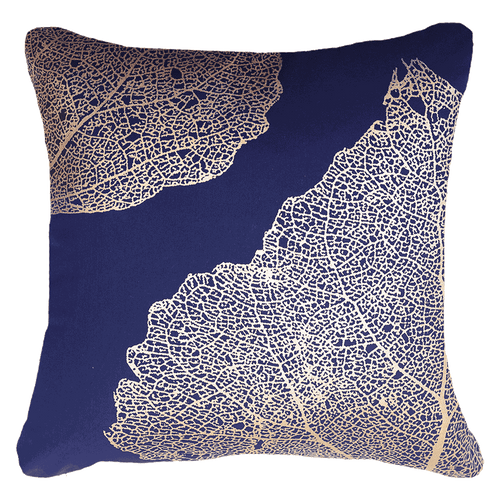 Bandhini Homewear Design Bone Leaf Navy Lounge Cushion 55x55cm | Accessories | app store dev @@ABC ///[option4] 十月五日 11:53 