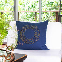 Load image into Gallery viewer, Bandhini Homewear Design Disc Bead Navy Lounge Cushion 55 x 55cm | Accessories | app store dev @@ABC ///[option4] 十月五日 11:53 
