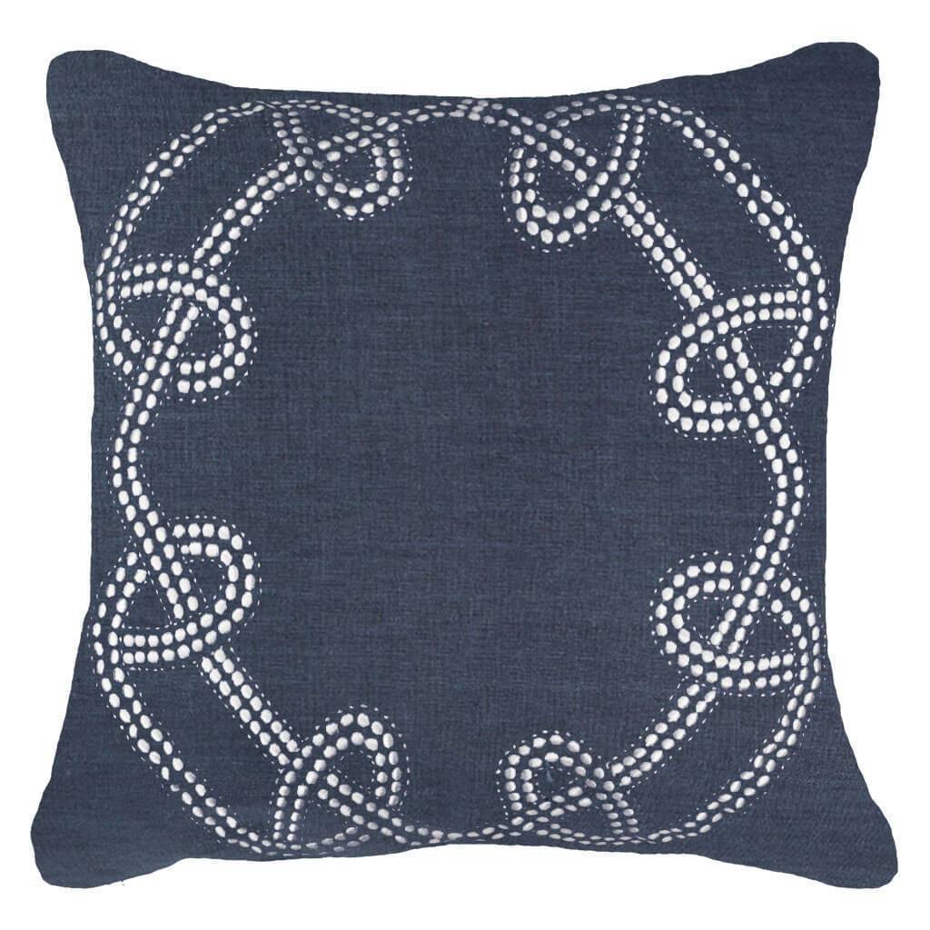 Bandhini Homewear Design Dot Chain Knot Navy Lounge Cushion 55x55cm | Accessories | app store dev @@ABC ///[option4] 十月五日 11:53 
