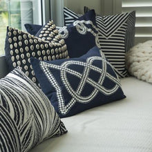Load image into Gallery viewer, Bandhini Homewear Design Dot Chain Knot Navy Lounge Cushion 55x55cm | Accessories | app store dev @@ABC ///[option4] 十月五日 11:53 
