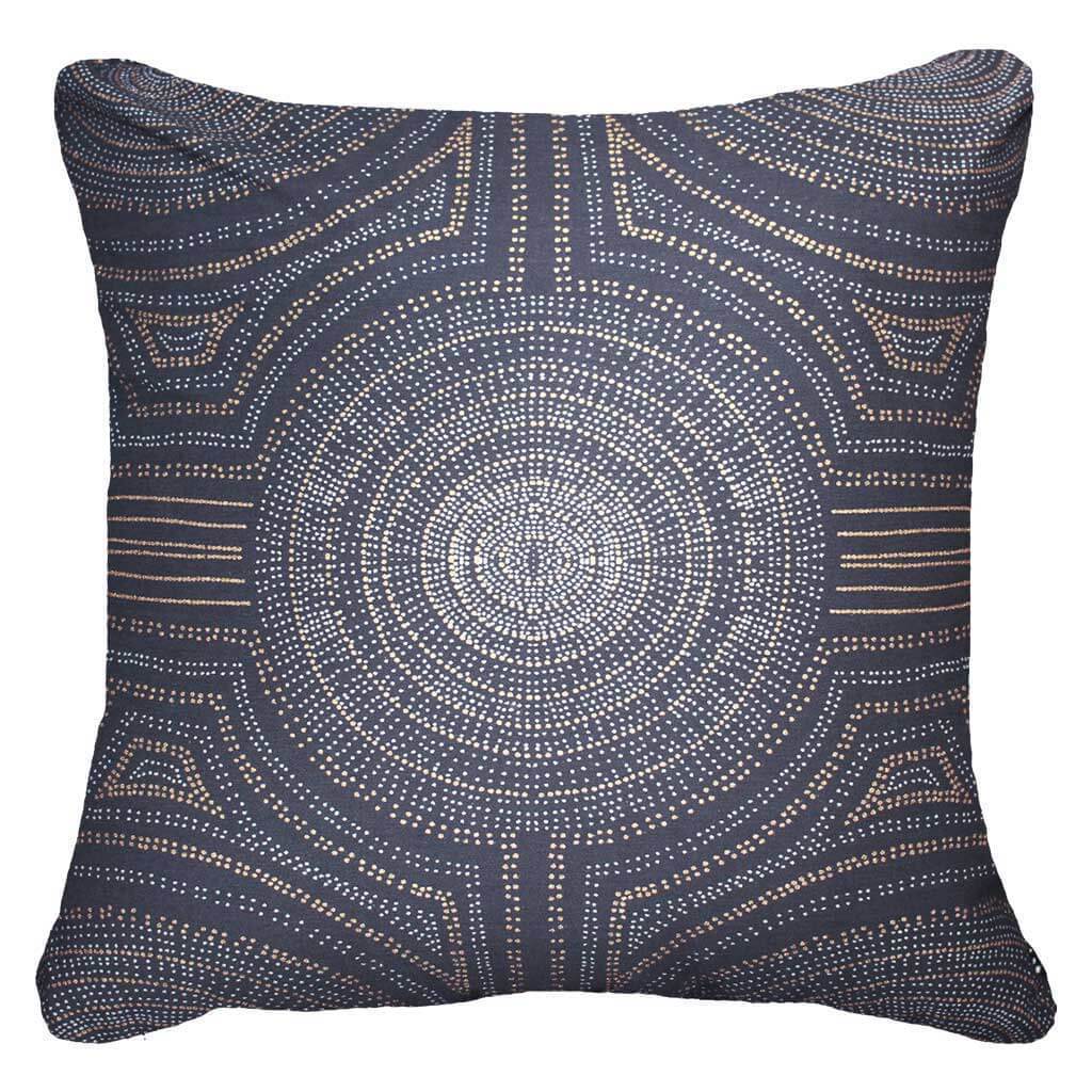 Bandhini Homewear Design Dreamtime Aboriginal Dot Navy Lounge Cushion | Accessories | app store dev @@ABC ///[option4] 十月五日 11:53 