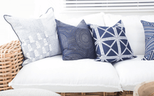 Load image into Gallery viewer, Bandhini Homewear Design Dreamtime Aboriginal Dot Navy Lounge Cushion | Accessories | app store dev @@ABC ///[option4] 十月五日 11:53 
