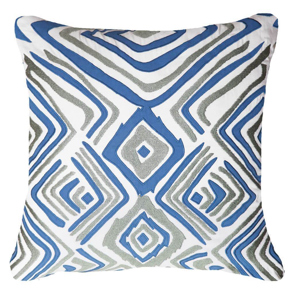 Bandhini Homewear Design Ikat Zebra Blue Lounge Cushion 55x55cm | Accessories | app store dev @@ABC ///[option4] 十月五日 11:53 