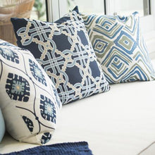 Load image into Gallery viewer, Bandhini Homewear Design Ikat Zebra Blue Lounge Cushion 55x55cm | Accessories | app store dev @@ABC ///[option4] 十月五日 11:53 
