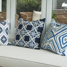 Load image into Gallery viewer, Bandhini Homewear Design Ikat Zebra Blue Lounge Cushion 55x55cm | Accessories | app store dev @@ABC ///[option4] 十月五日 11:53 

