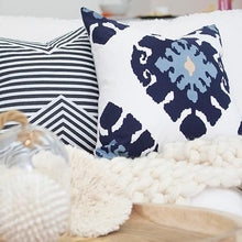 Load image into Gallery viewer, Bandhini Homewear Design Inner Ikat Navy Lounge Cushion 55x55cm | Accessories | app store dev @@ABC ///[option4] 十月五日 11:53 
