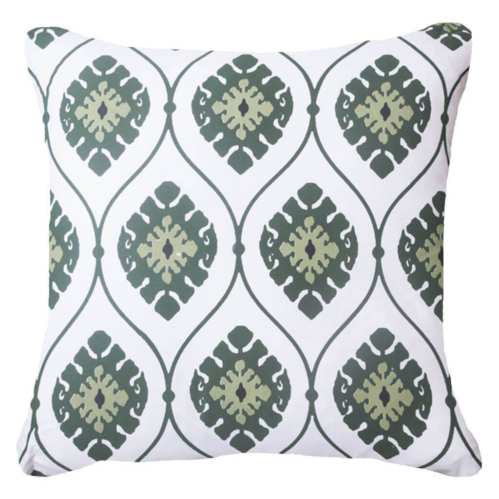 Bandhini Homewear Design Inner Ikat Repeat Emerald Lounge Cushion 55x55cm | Accessories | app store dev @@ABC ///[option4] 十月五日 11:53 