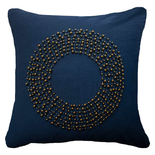 Bandhini Homewear Design Disc Bead Navy Lounge Cushion 55 x 55cm | Accessories | app store dev @@ABC ///[option4] 十月五日 11:53 