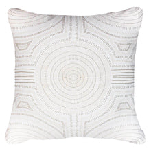 Load image into Gallery viewer, Bandhini Homewear Design Dreamtime Aboriginal Dot Natural and White Lounge Cushion 55x55cm | Accessories | app store dev @@ABC ///[option4] 十月五日 11:53 
