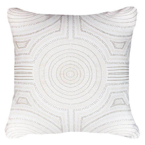 Bandhini Homewear Design Dreamtime Aboriginal Dot Natural and White Lounge Cushion 55x55cm | Accessories | app store dev @@ABC ///[option4] 十月五日 11:53 