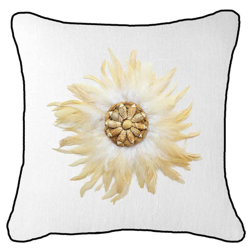 Bandhini Homewear Design Feather Shell White Juju White Lounge Cushion 55 x 55 cm | Accessories | app store dev @@ABC ///[option4] 十月五日 11:53 