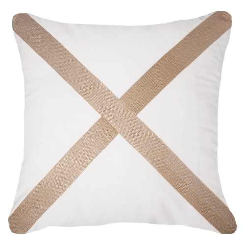 Bandhini Homewear Design Braid Gold Cross White Lounge Cushion 55 x 55 cm | Accessories | app store dev @@ABC ///[option4] 十月五日 11:53 