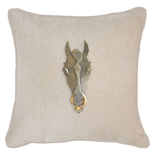 Bandhini Homewear Design Horse Head Natural Lounge Cushion 55x55cm | Accessories | app store dev @@ABC ///[option4] 十月五日 11:53 