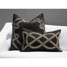 Load image into Gallery viewer, Bandhini Homewear Design Dot Chain Knot Black Lumber Cushion 35 x 53 cm | Accessories | app store dev @@ABC ///[option4] 十月五日 11:53 
